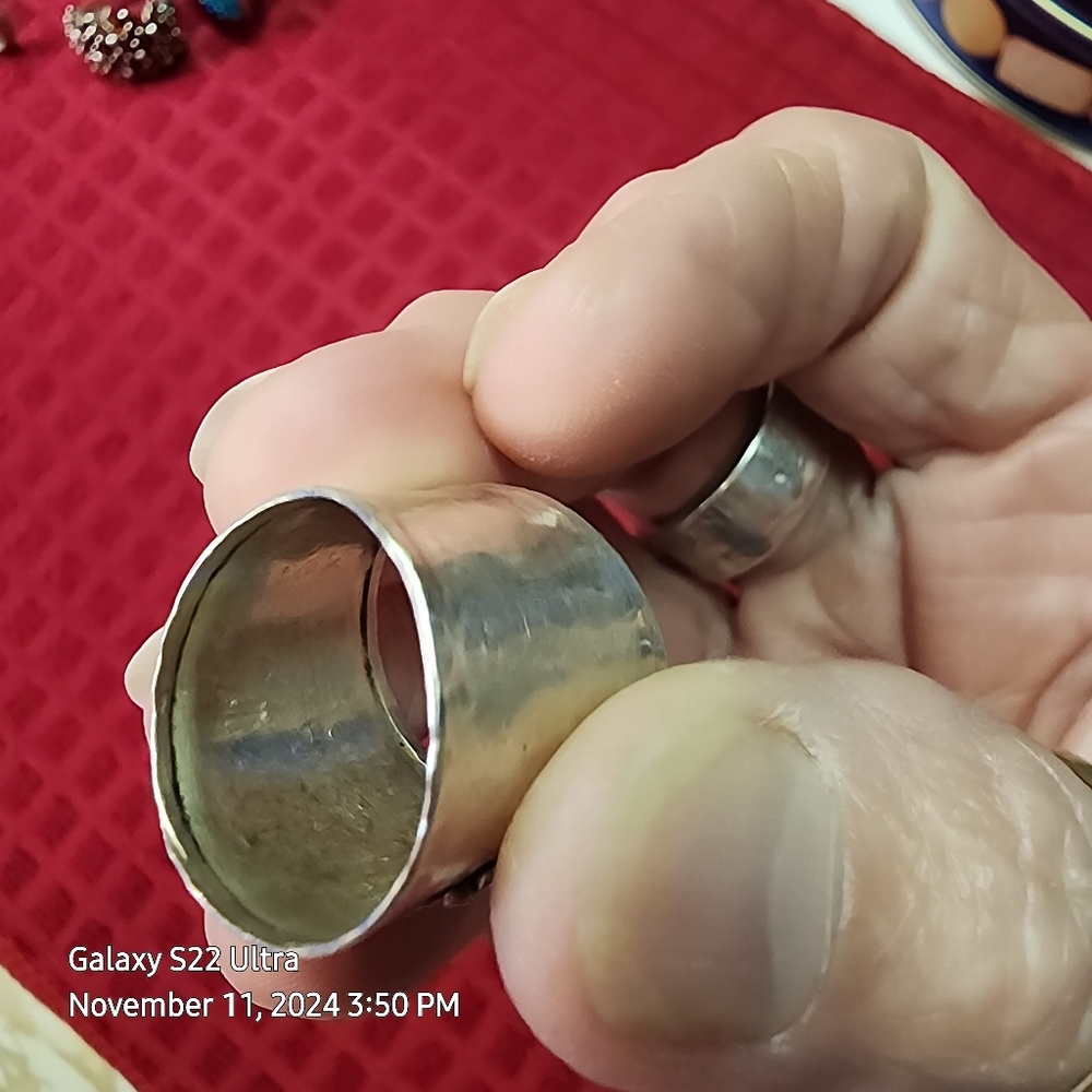 Gorgeous One Of A Kind Custom 9.25 Sterling Silver Handmade Ring (size 8) - Picture 5 of 7